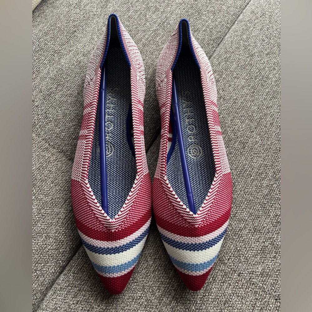 Rothy’s Points in Size 7 Brand New Varsity Stripe